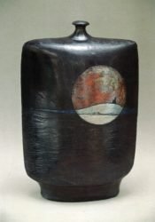 Large flattened vase by John bedding